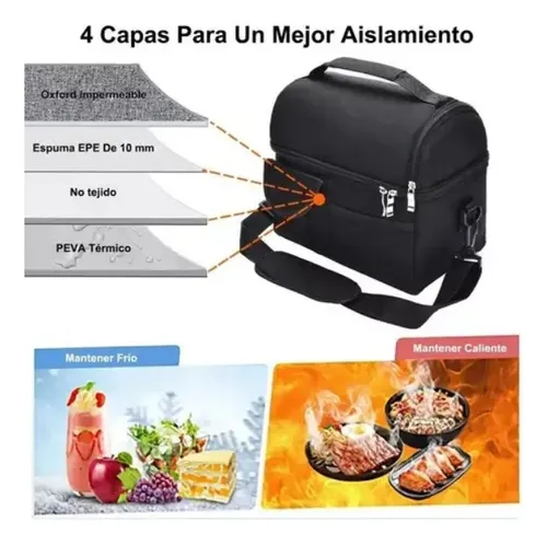 Bolso Lonchera De Hombro Térmica 8 Litros Gran Capacidad