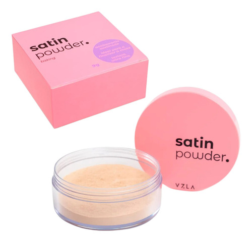 Base de maquiagem em em pó Vizzela Vegano Satin Pó Facial Solto Satin Vizzela tom nude - 9mL 9g