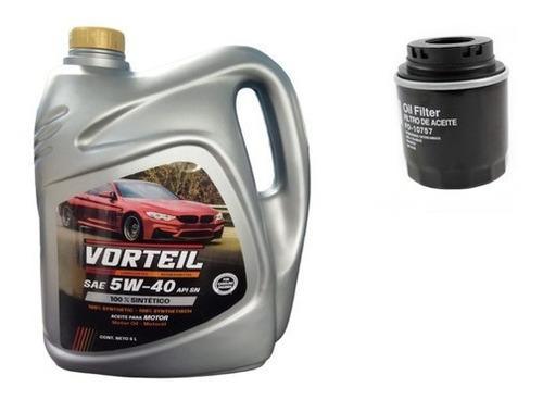 Aceite 5w40 100% Sintetico Y Filtro Vw Polo 13-13 1.2 Gas