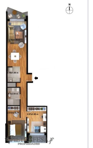 Imagen 15 de 15 de Apartamento En Venta A Estrenar 2 Dormitorios 1 Baño Con Terraza - Constituyente - Centro