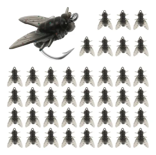 comprar 40 Cebos Mosca Bionic Señuelos Pesca Gancho Para Agua Salada