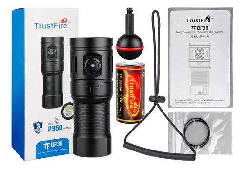 Trustfire Df35 Luz De Buceo,  Lúmenes Buceo Profesional Bu.