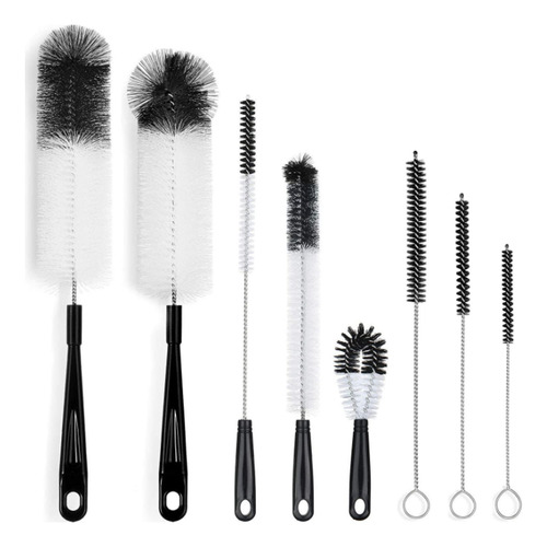 Set De 8 Cepillos De Limpieza Botellas Termos Botes