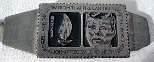 Abrecartas Metal Estampilla De John Fitzgerald Kennedy G25