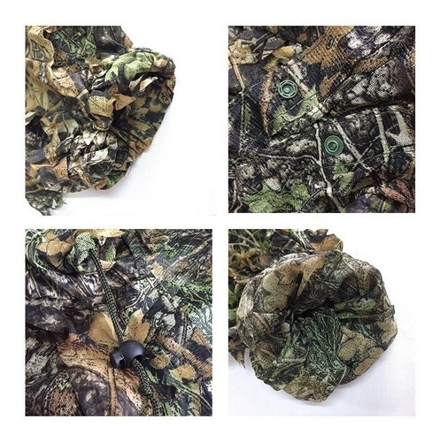 Imagem 6 de 7 de Roupa Ghillie Camuflada Airsoft Paintball 3d Mato Com Capuz