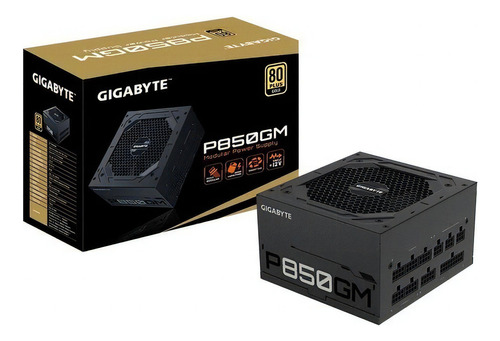 Fuente Gamer Gigabyte 850w Certificada 80 Plus Gold Modular Color Negro
