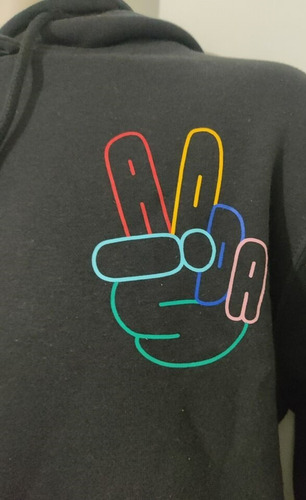 Buzo Adidas Originals Og Peace Sign Hoodie Mens L (Usado)