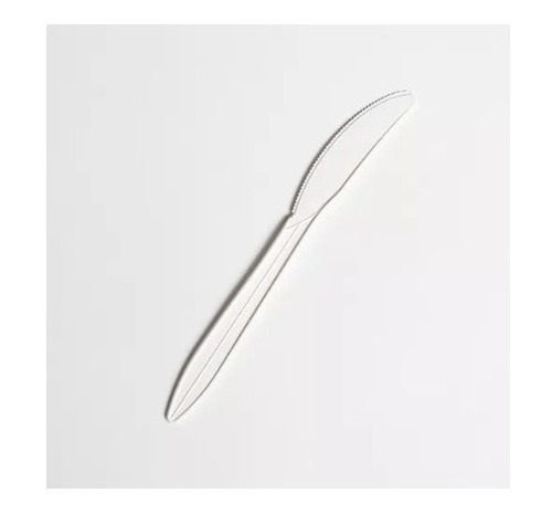 Cuchillo Plástico Blanco, 100 Unid *sapbelizab*