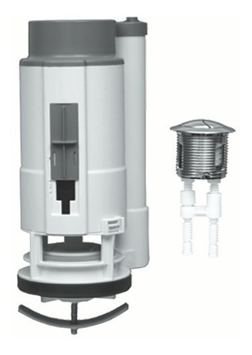 Valvula Descarga Wc Sanitario One-piece Dual 2p Cfd58 Siamp Color Plateado