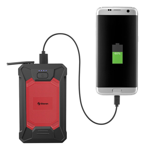 Imagen 3 de 4 de Arrancador Para Auto Compacto Power Bank Linterna Led Steren