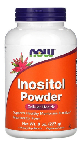 Now Foods Inositol En Polvo 227g Salud Celular Sfn Sabor Sin sabor