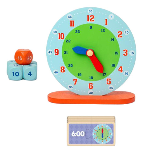 Juguete De Reloj Montessori De Madera Para Niños,