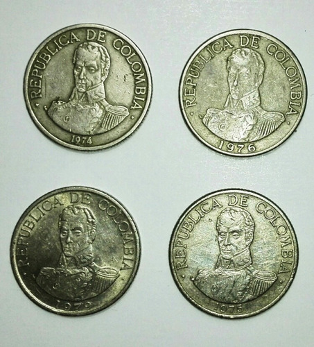 Monedas De 1 Peso 1974-1975-1976-1979