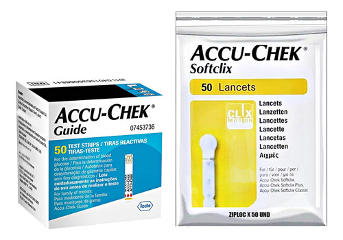 Tiras Reactivas Accuchek Guide X 50  + 50 Lancetas