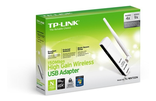 Placa De Red Usb Tp-link Tl-wn722n 150mbps Wireless N Antena