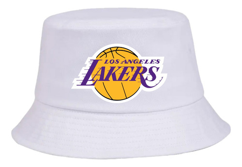 Gorro Pesquero Angeles Lakers White Sombrero Bucket Hat
