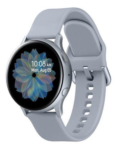 Samsung Galaxy Watch Active2 (Bluetooth) 1.2" caja 40mm de  aluminio, malla  cloud silver de  fluoroelastómero SM-R830
