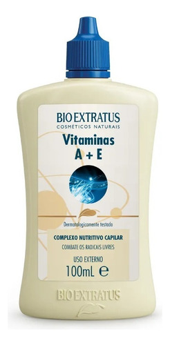  Complexo Nutritivo Vitaminas A + E  Recuperação Fios 100ml Bio Extratus