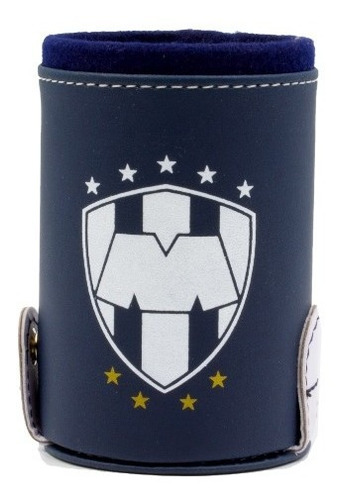 Imagen 4 de 6 de Cubilete Rayados Monterrey Con Portadados. 5 Dados Grabados