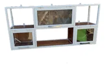 Comprar Alacenas Modernas En Pino Y Vidrio Industrial 130x60x30