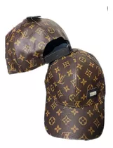 louis vuitton lv virgil negro impreso gorra de cuero gorra de béisbol