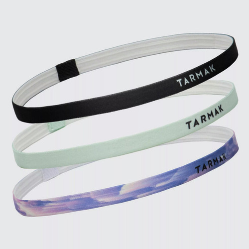 Elástico De Cabelo De Basquete Hairband Conjunto De 3 Cor Preto-branco