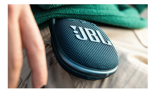 Parlante JBL Clip 4 portátil con bluetooth waterproof blue