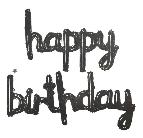 comprar Happy Birthday Globo Letra Negro Niño Fiesta Letrero Frase