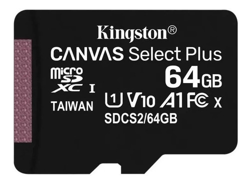 Tarjeta de memoria Kingston SDC10G2 con adaptador SD 64GB