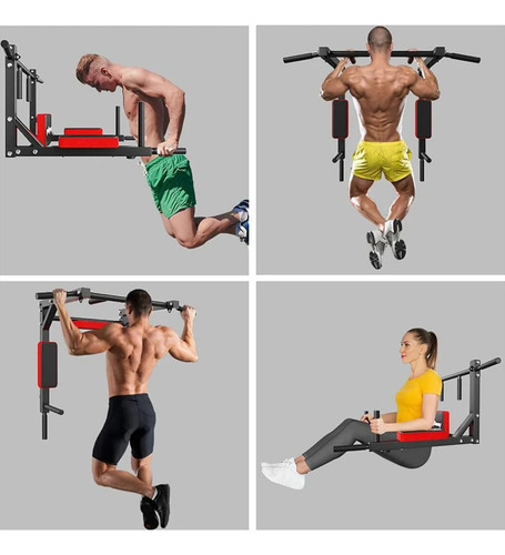 Barra Dominada Ejercicios Push Multifuncional Pared Gym 8en1