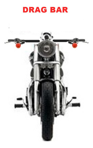 Guidão 7/8 Drag Bar - Preto Fosco Hunter Classic Meteor 350