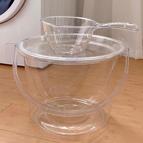 Juego De Cubo De Agua, Cubo De Almacenamiento Claro Con Tapa