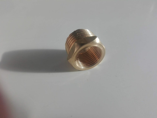 Imagen 2 de 6 de Buje De Reduccion Rosca Macho 1/2 Hembra 3/8 Bronce