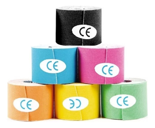 Pack 6 Kinesio Tape Cinta Kinesiologica Kinesiotape 5 X 5 Cm