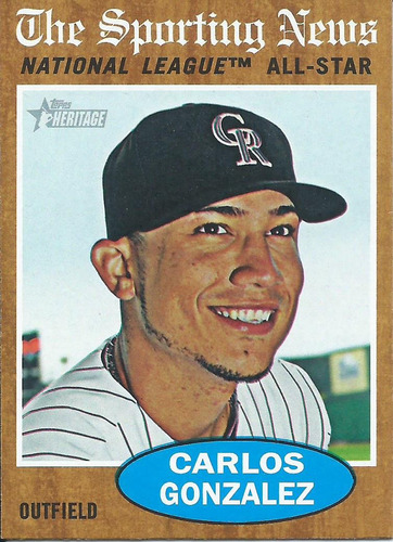 Barajita Carlos González All Star Topps Heritage 2011 #396 