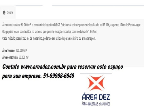 Imagem 10 de 20 de Espaço Em Condomínio Logístico Para Locação Na Grande Porto Alegre, Rs, Infraestrutura Completa, Esteio, Rs, Alugar Espaço Para Logística Distribuição - Cl2487 - 68026800