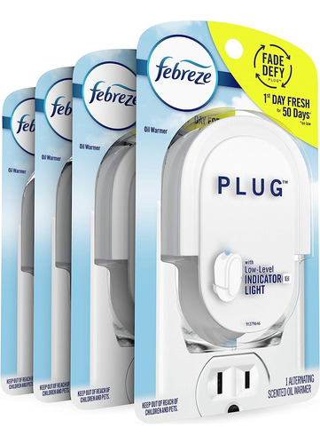 Elimidador De Olores Febreze Plug Fade Defy 4 Pack