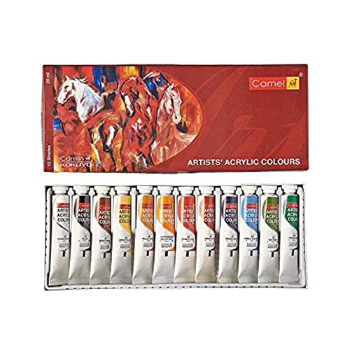 Caja De Color Acrílico  - Tubos De 20 Ml, 12 Tonos