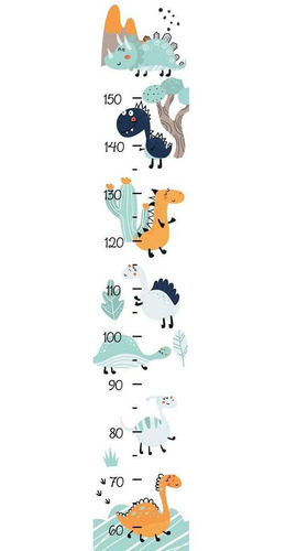Imagem 2 de 2 de Régua Adesiva Infantil Dinossauros N09218 20x115cm