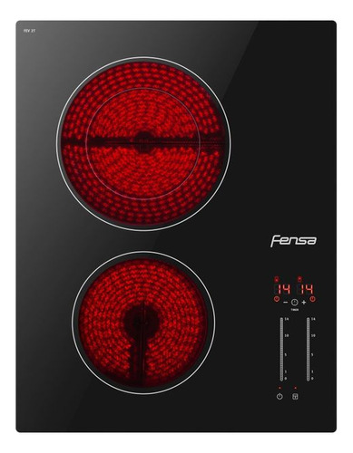 Encimera Eléctrica Fensa 2 Platos Vitrocerámica Y Panel Touc