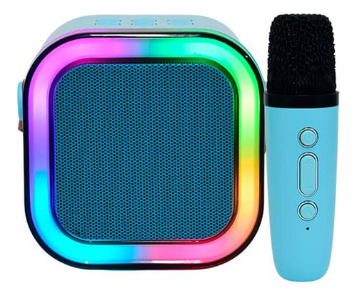 Mini Bocina Bluetooth Karaoke Con Micrófono Y Radio Color