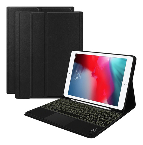 Funda Con Teclado Y Portalápiz Para iPad Pro 2da Gen Negra