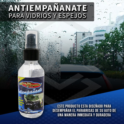 5 Liquido Antiempañante Desmancha Parabrisas Espejos Vidrios