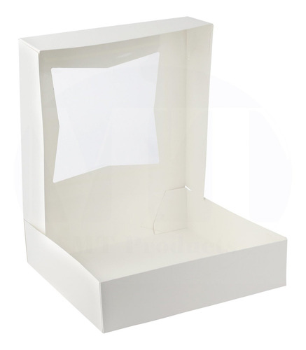 Hermosa Caja De Cartón De Color Blanco Para Reposterí...