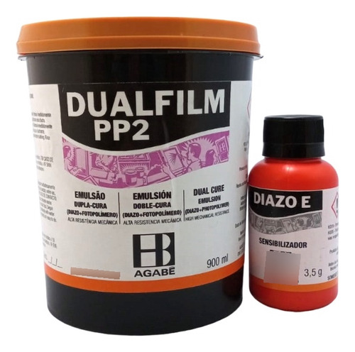 Emulsão Dualfilm Pp2 900ml + Sensibiliz. Diazo E 3,5grs