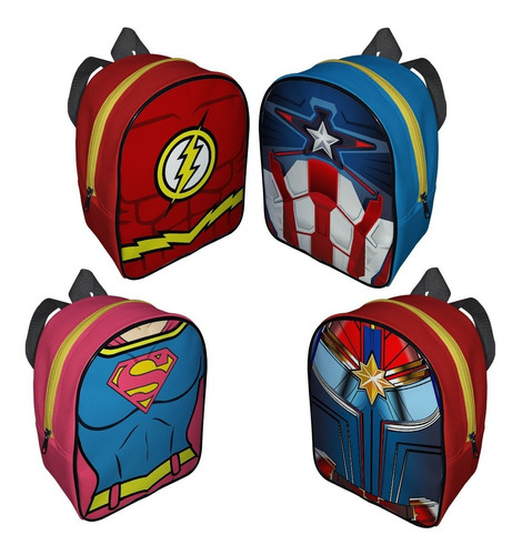 16 Mochilas Bolos Dulceros Personalizadas Superheroes Fiesta