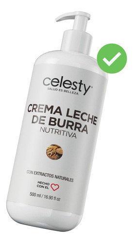 Crema Leche De Burra Hidratante 500ml Celesty® Envío