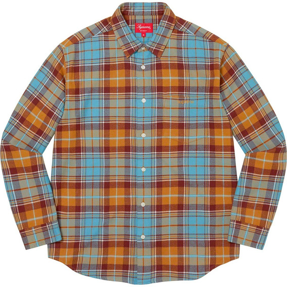 Mañana borde Validación Camisa Supreme Plaid Flannel Shirt Original Logo Hype