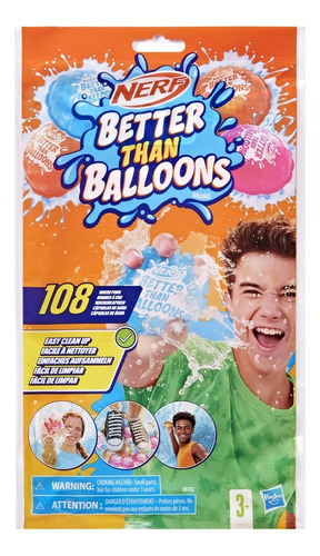 Cápsulas Agua Super Soaker Better Than Balloons 108 Unidades Azul