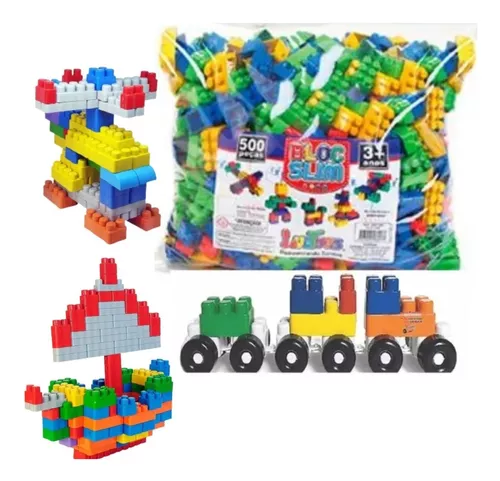 Jogo 500 Peças Blocos De Montar Brinquedo Educativos Oferta